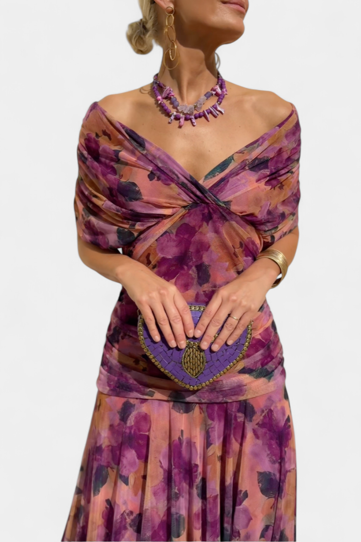 Off-Shoulder Midi Dress for Women