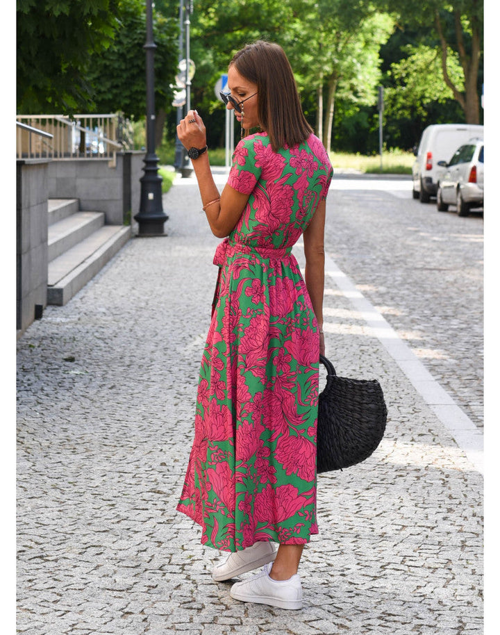 Elegant Summer Maxi Dress in Jade Green
