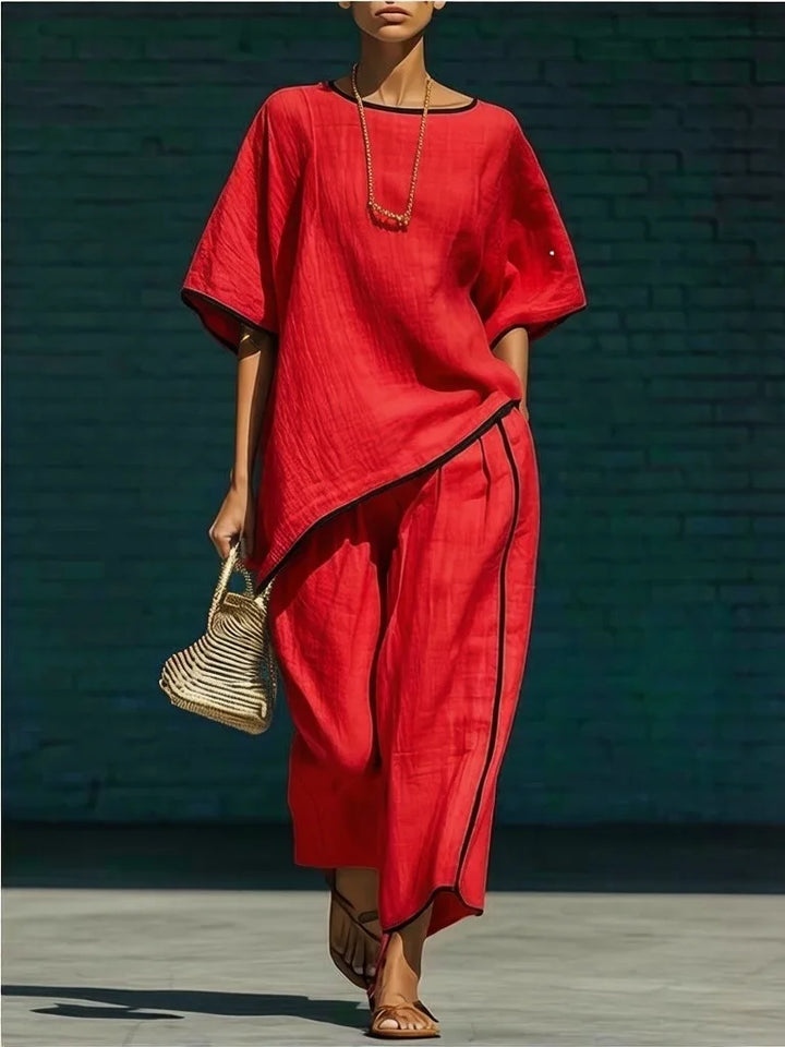 Wide-Leg Trouser and Top Set for Women