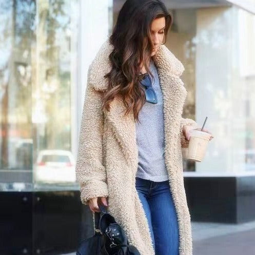 Long Fleece Teddy Coat for Women
