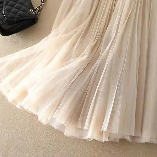 Pleated High Waist Midi Skirt for Women