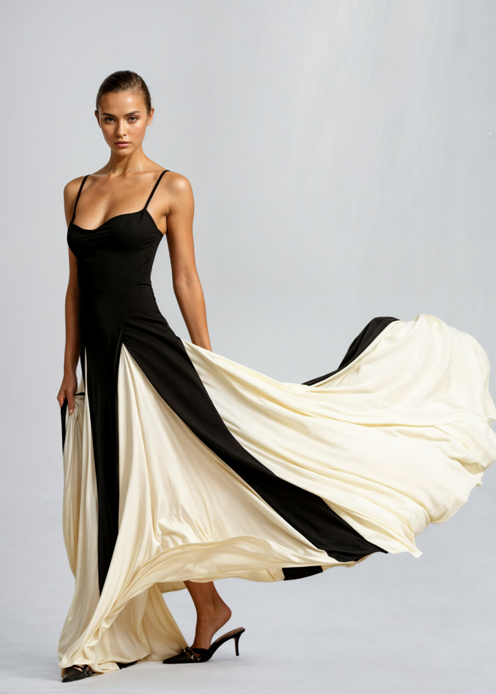 Chic Long Maxi Dress with Flattering Fit