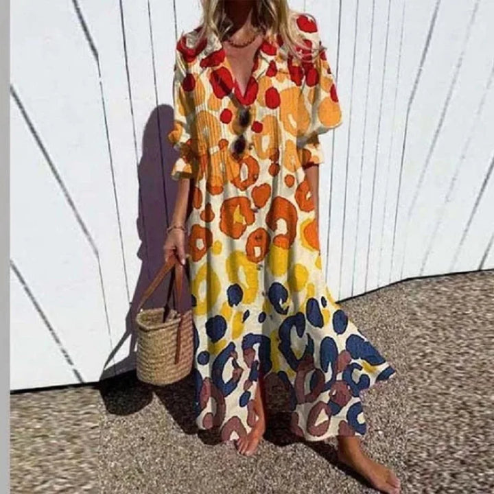 Printed Boho Maxi Dress for Women
