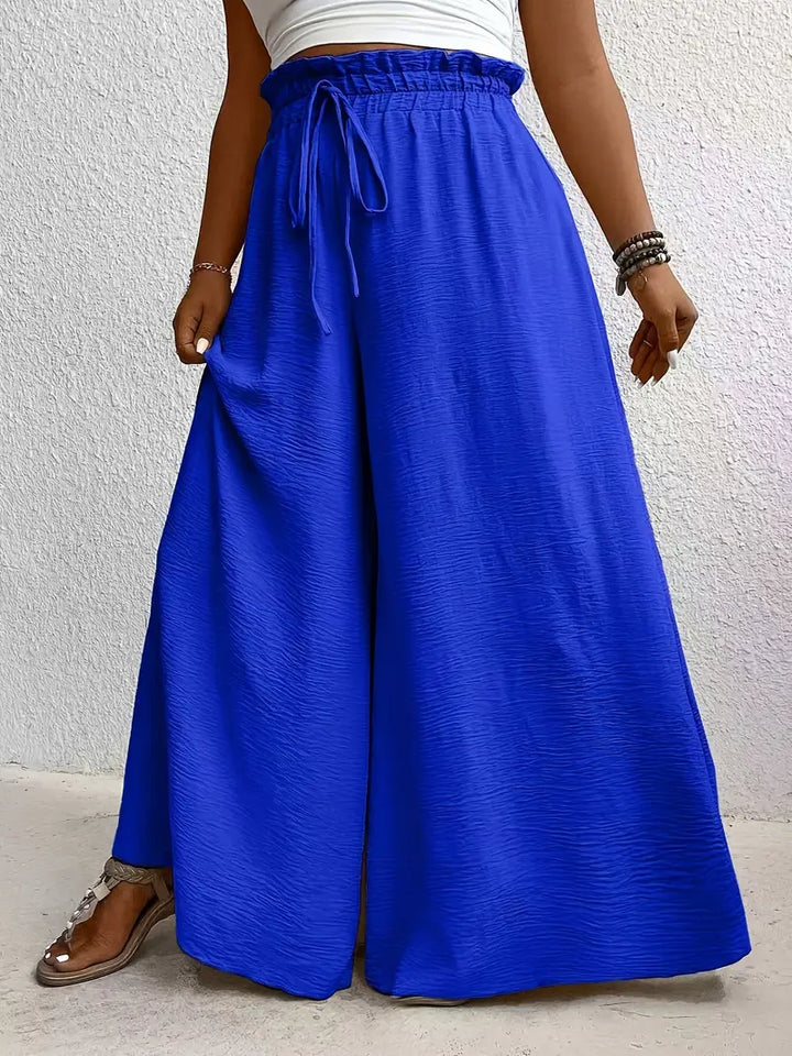 Solid Color Drawstring Loose Fit Pants for Women