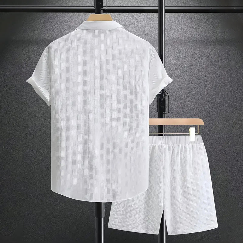 Short Sleeve Shirt and Shorts Set for Men