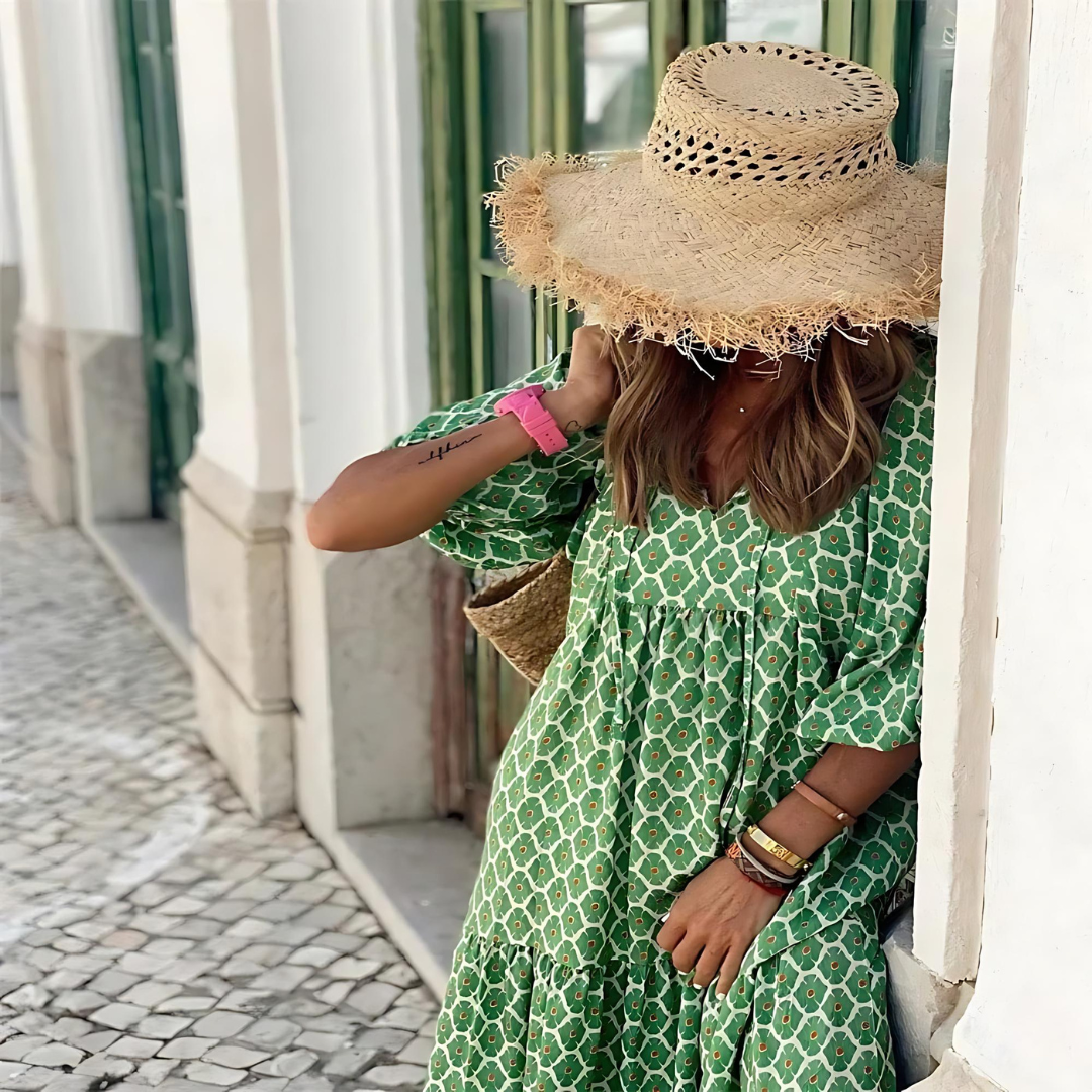 Floral Print Flowing Maxi Dress for Women