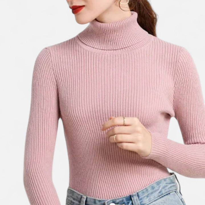 Ribbed Slim Fit Turtleneck Sweater for Women