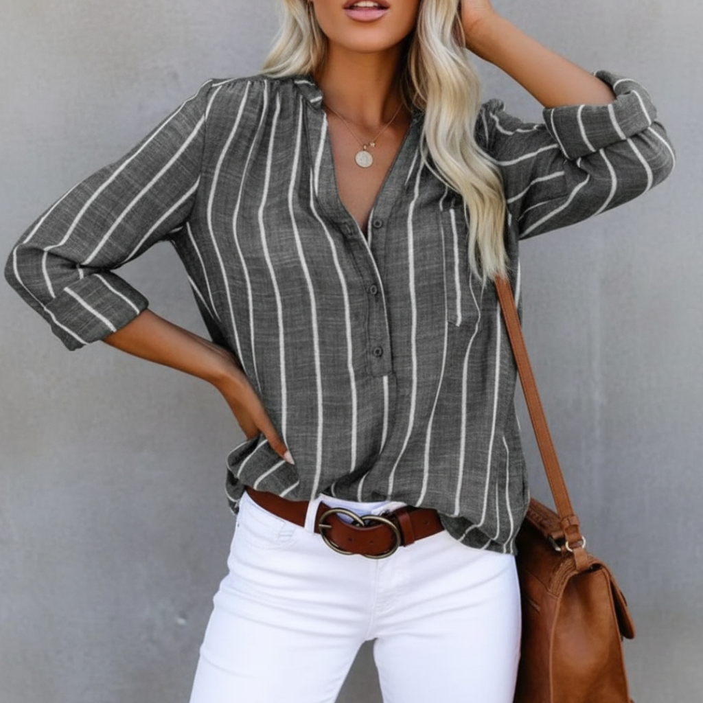 Striped Oversized Shirt for Women
