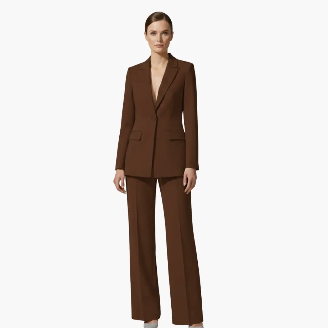 Blazer and Wide Leg Pants Suit Set for Women