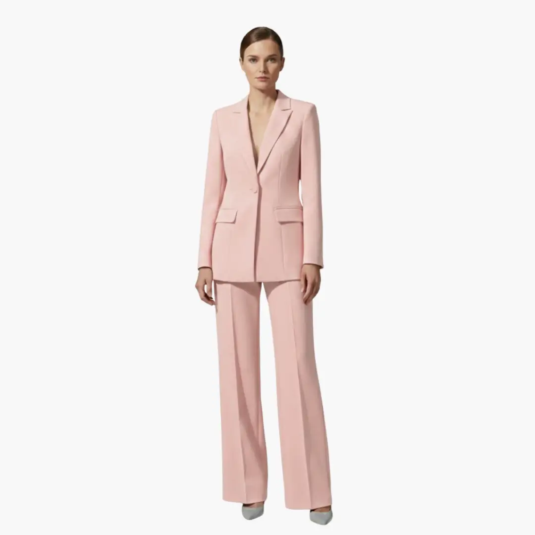 Blazer and Wide Leg Pants Suit Set for Women
