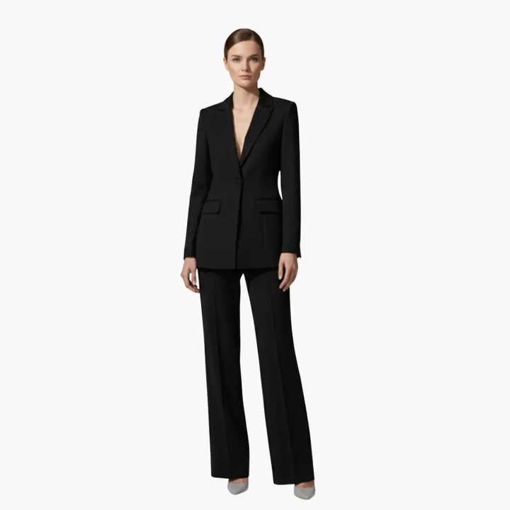 Blazer and Wide Leg Pants Suit Set for Women