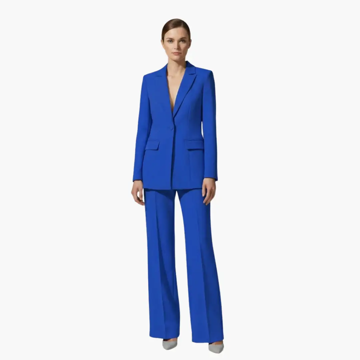 Blazer and Wide Leg Pants Suit Set for Women