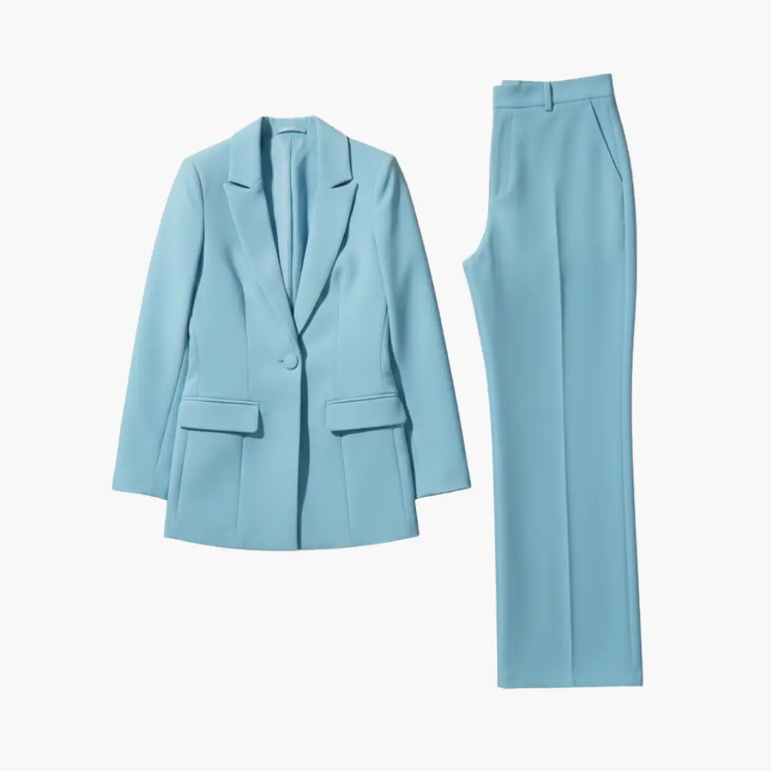 Blazer and Wide Leg Pants Suit Set for Women