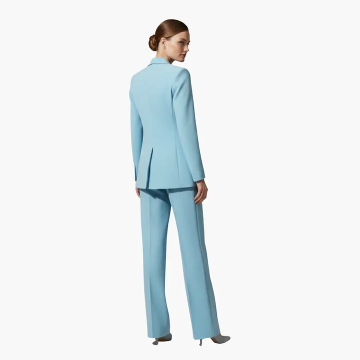 Blazer and Wide Leg Pants Suit Set for Women