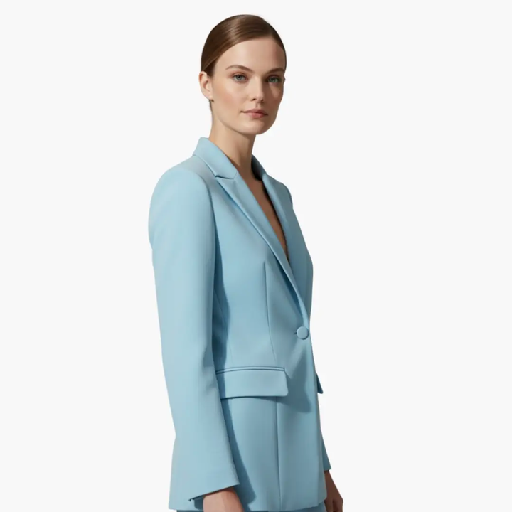 Blazer and Wide Leg Pants Suit Set for Women