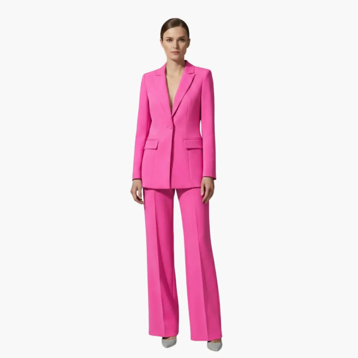 Blazer and Wide Leg Pants Suit Set for Women