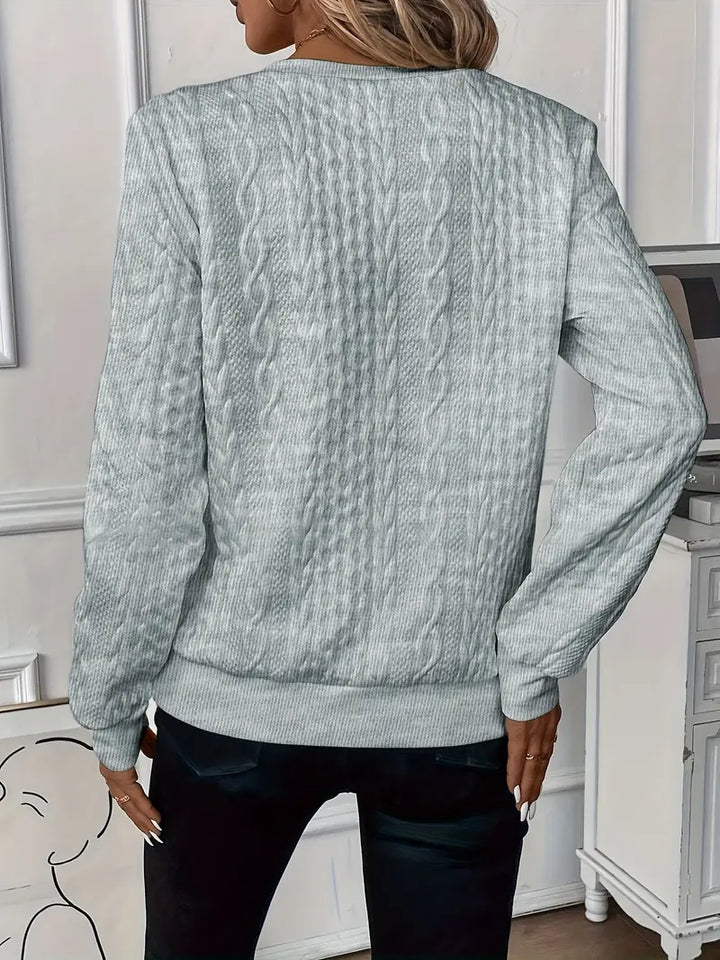 Zip-Front Knit Sweater for Women