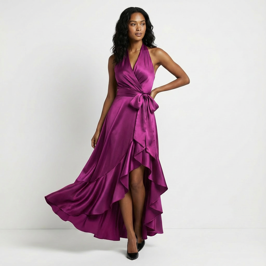 Tie-Waist Bow Maxi Dress for Women