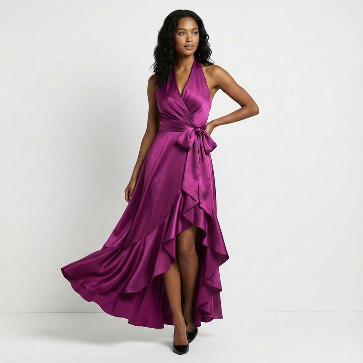 Tie-Waist Bow Maxi Dress for Women