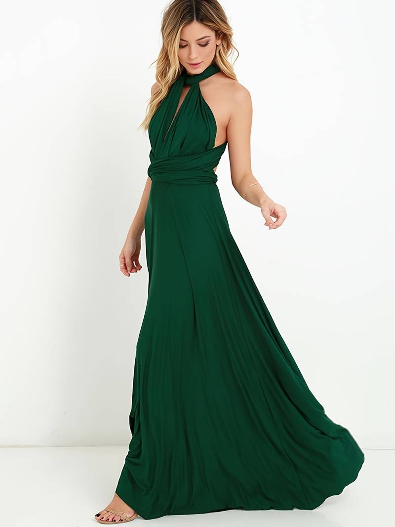 One Shoulder Asymmetric Maxi Dress for Women