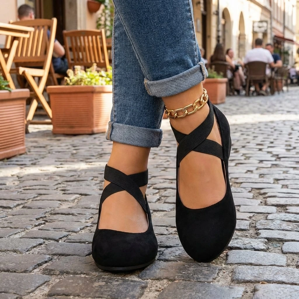 Cross-Strap Wedge Sandals for Women