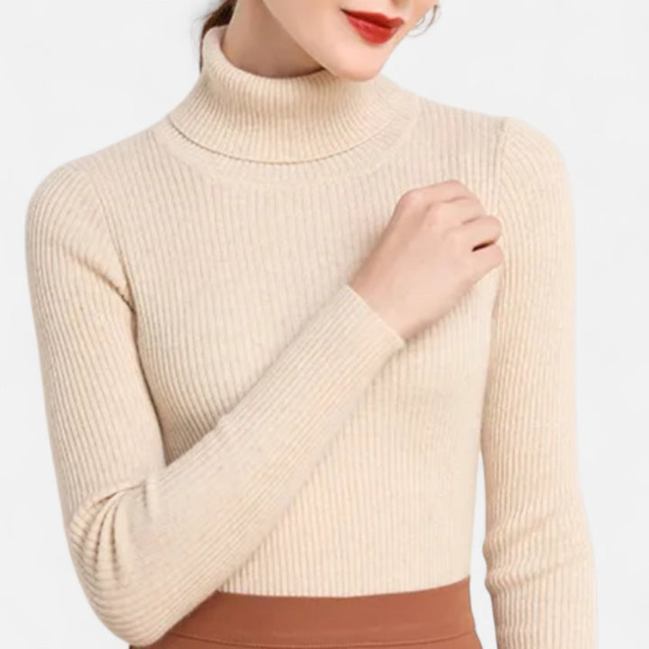 Ribbed Slim Fit Turtleneck Sweater for Women