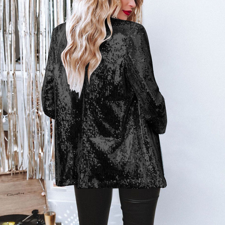 Sequin Open-Front Blazer for Women