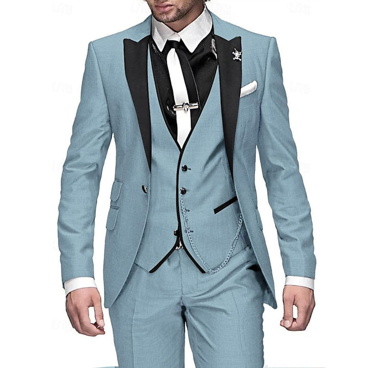 3-Piece Blazer Waistcoat and Trouser Suit for Men