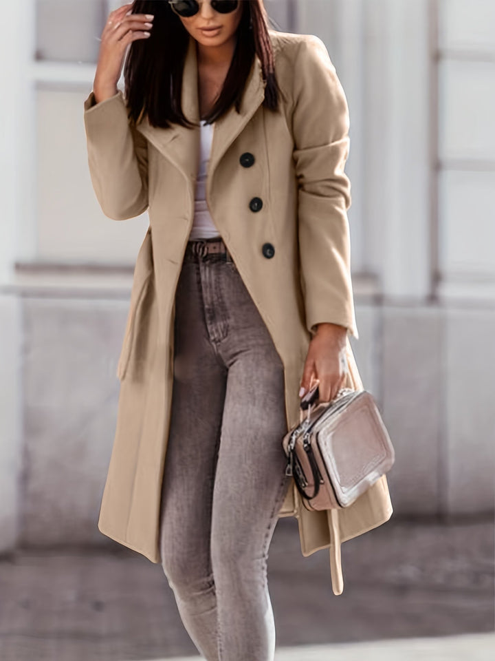 Long Belted Trench Coat for Women