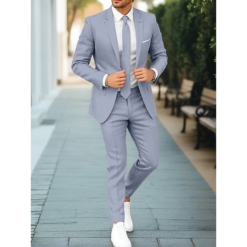 Casual 2-Piece Suit Set for Men