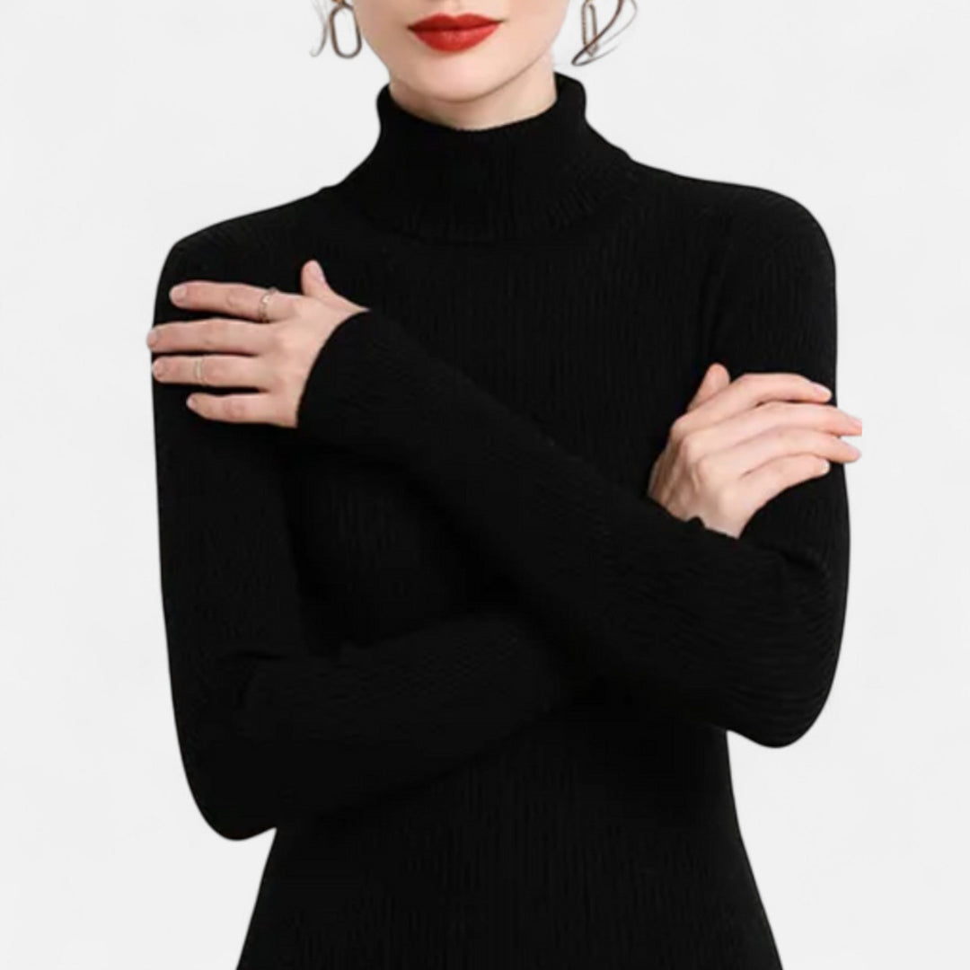 Ribbed Slim Fit Turtleneck Sweater for Women
