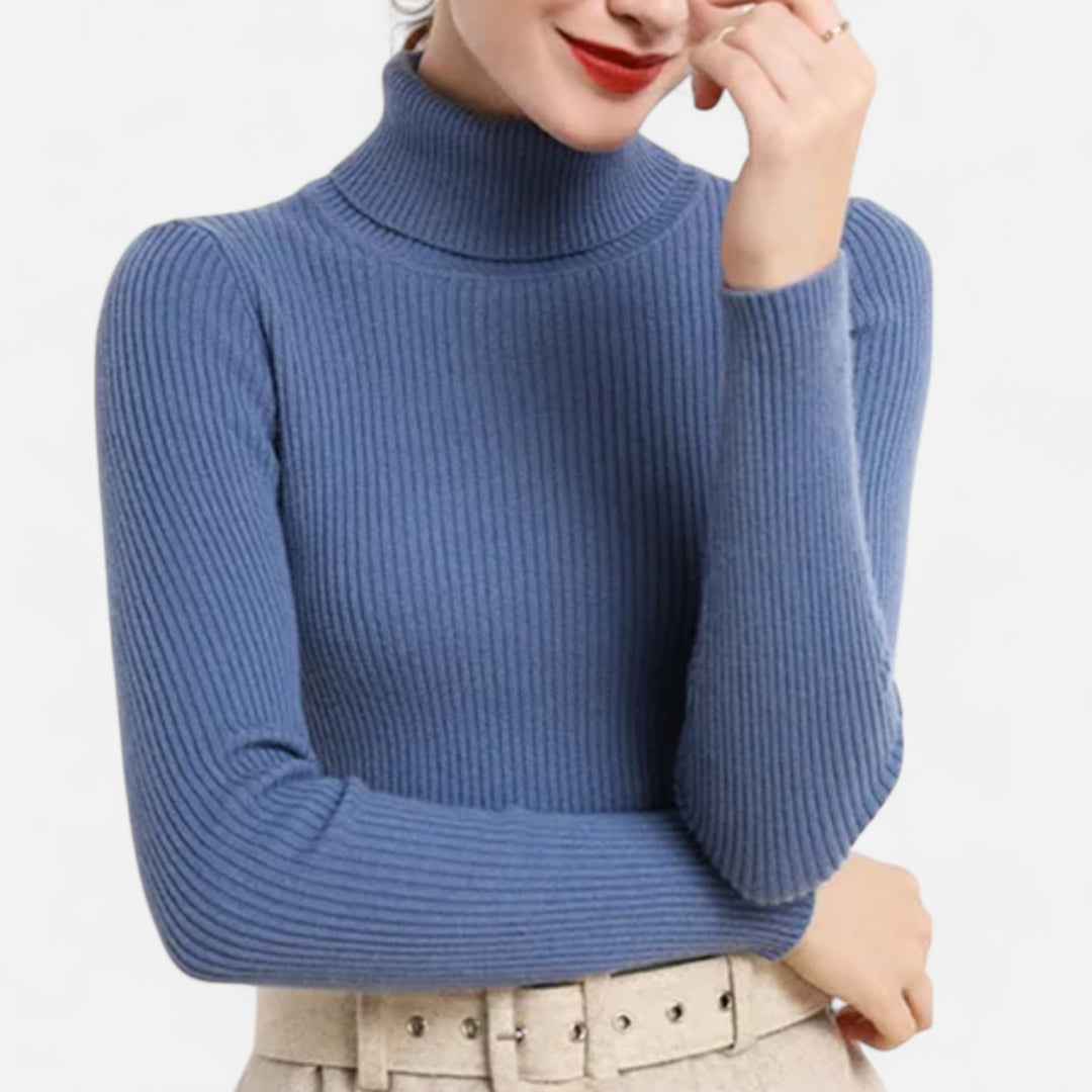 Ribbed Slim Fit Turtleneck Sweater for Women