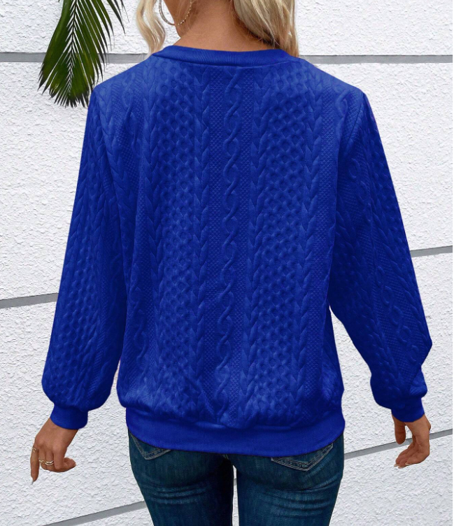 Zip-Front Knit Sweater for Women