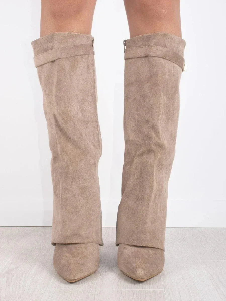 Suede Boots with Metal Details for Women
