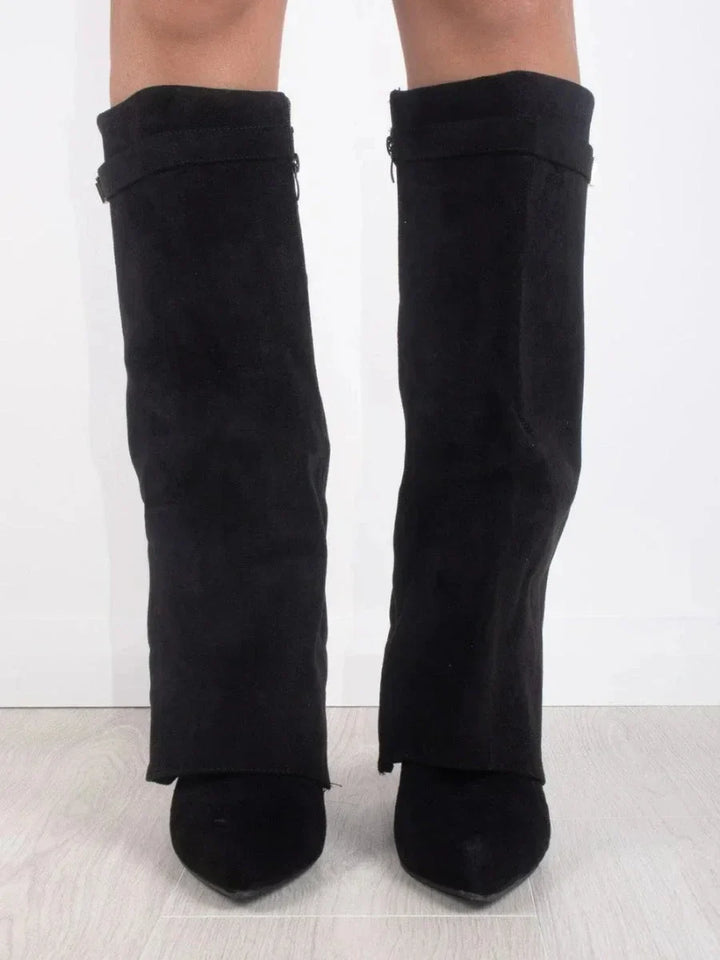 Suede Boots with Metal Details for Women
