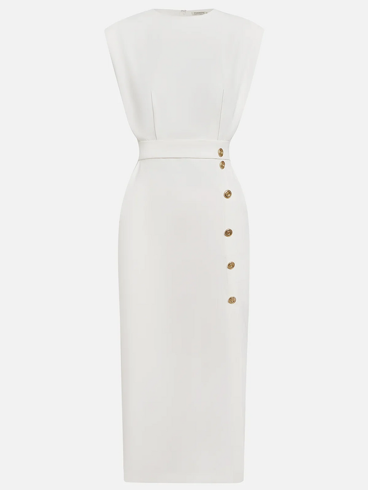 Sleeveless Button-Front Midi Dress for Women