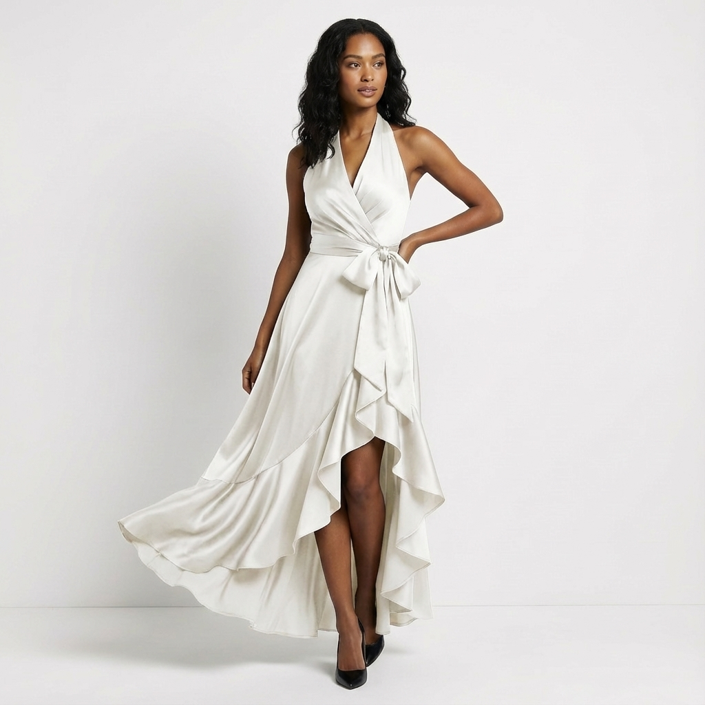 Tie-Waist Bow Maxi Dress for Women