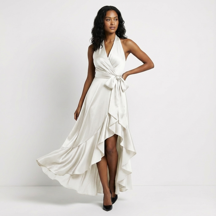 Tie-Waist Bow Maxi Dress for Women