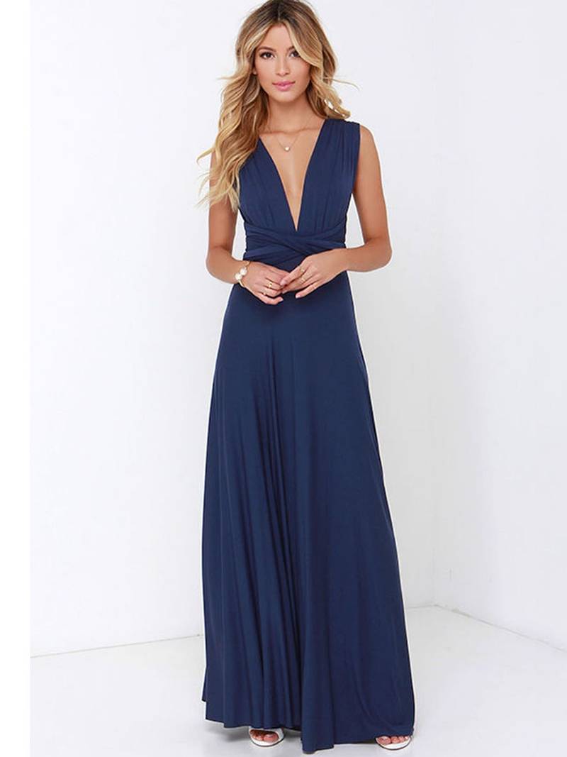 One Shoulder Asymmetric Maxi Dress for Women