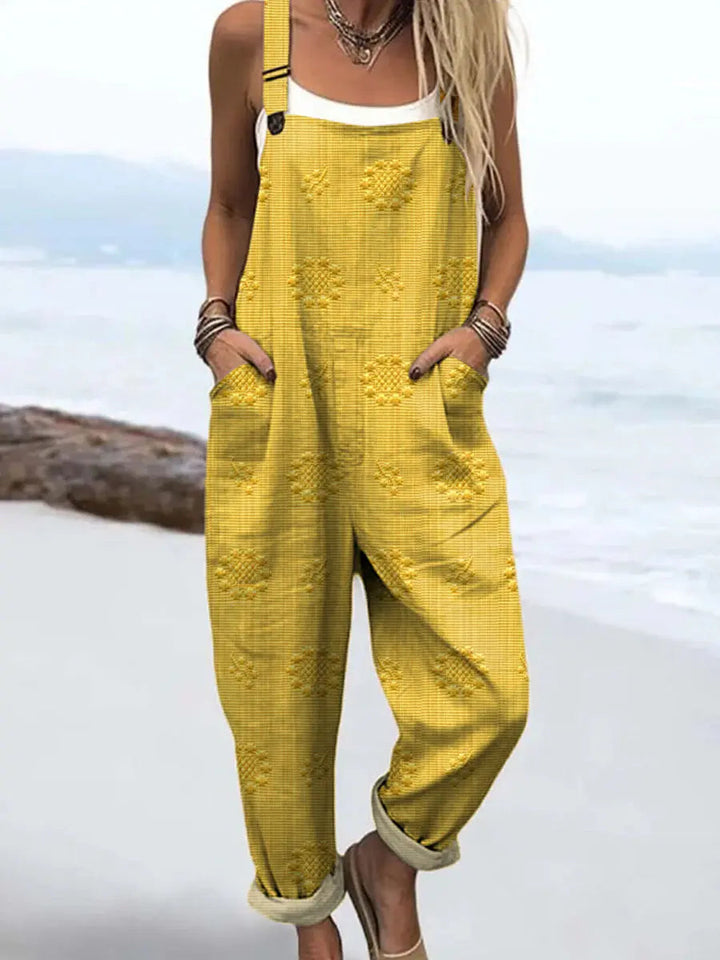 Wide Leg Jumpsuit with Pockets for Women