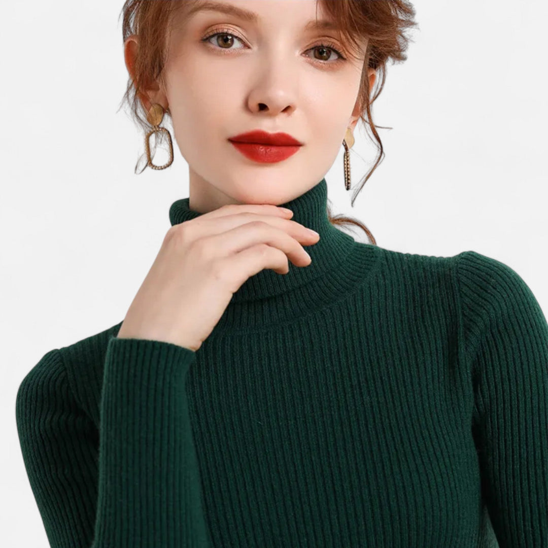 Ribbed Slim Fit Turtleneck Sweater for Women