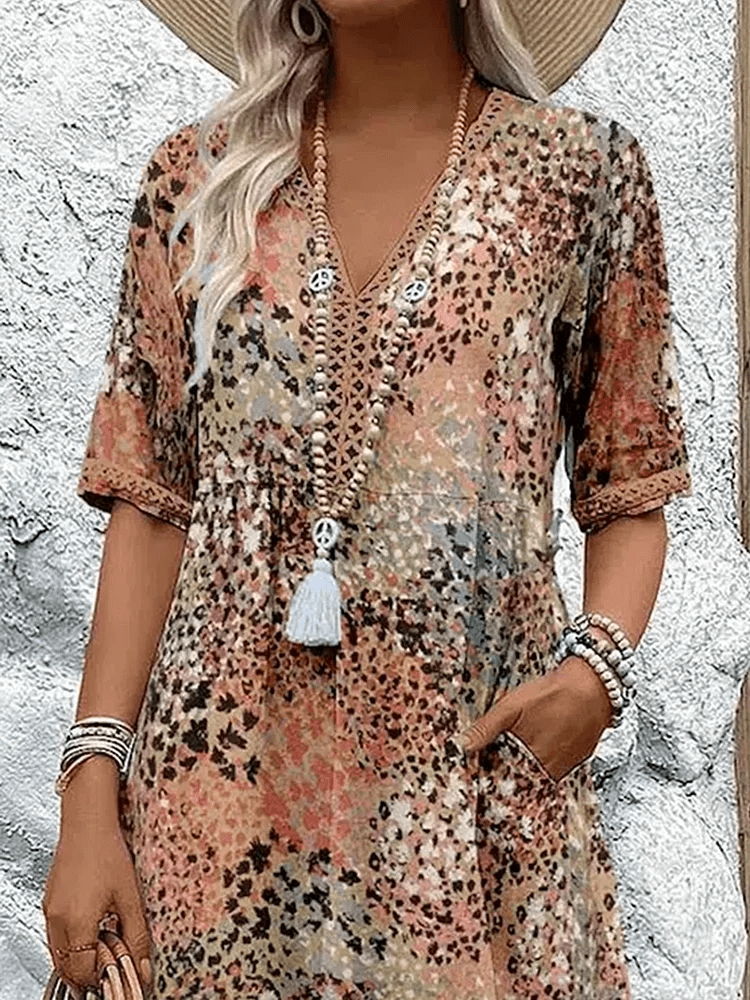 Flowy Summer Midi Dress for Women