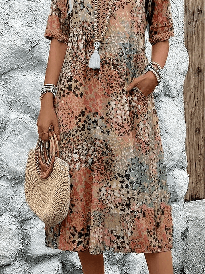 Flowy Summer Midi Dress for Women