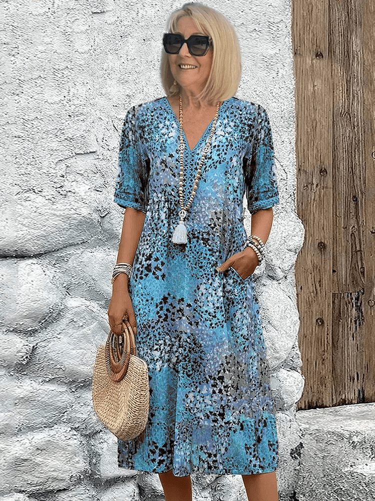 Flowy Summer Midi Dress for Women