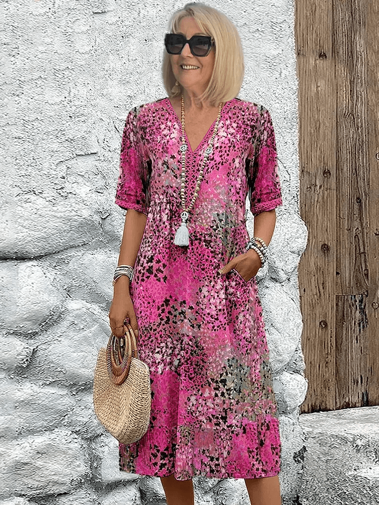 Flowy Summer Midi Dress for Women