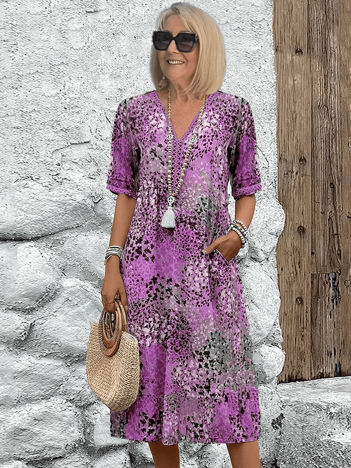 Flowy Summer Midi Dress for Women