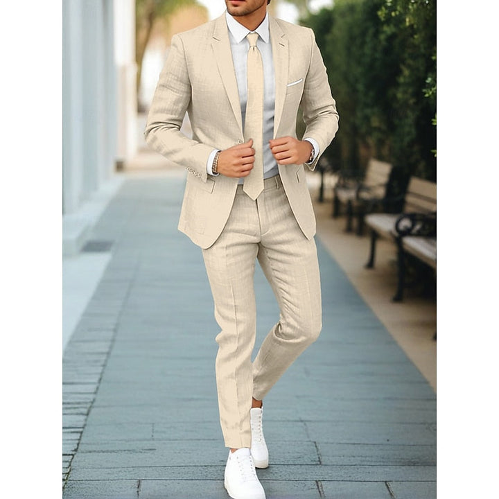Casual 2-Piece Suit Set for Men