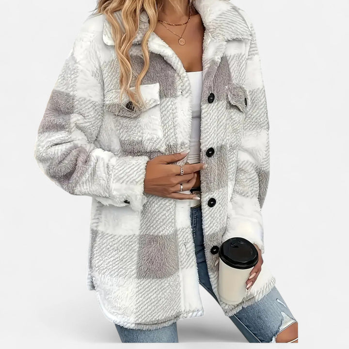 Plaid Oversized Button-Up Shacket for Women