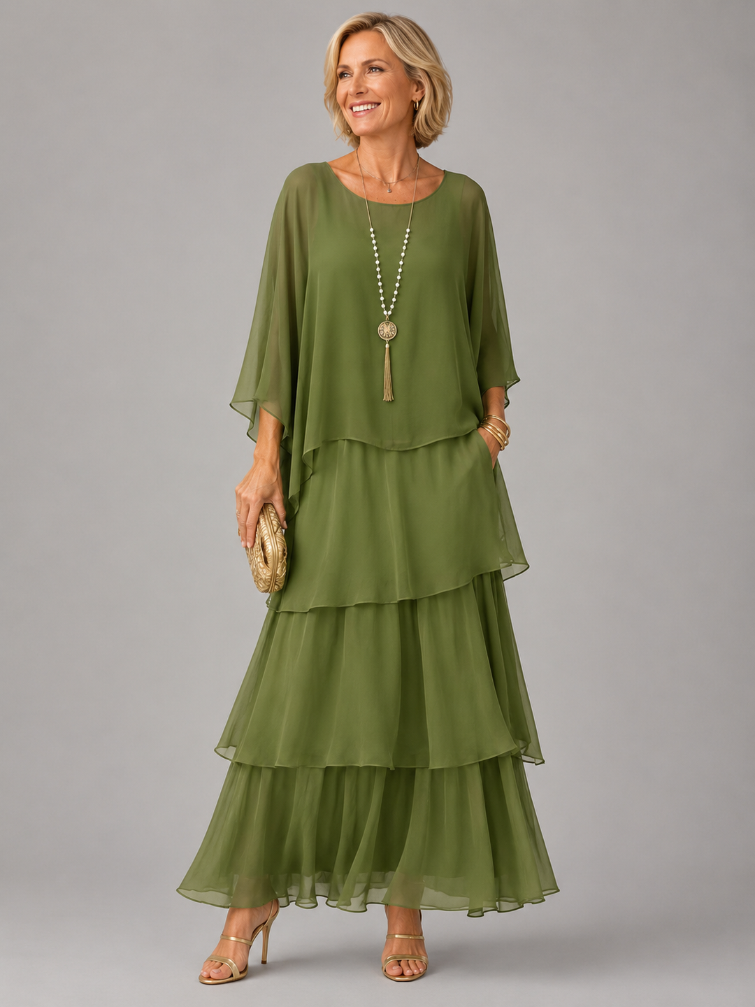 Tiered Ruffle Maxi Dress for Women