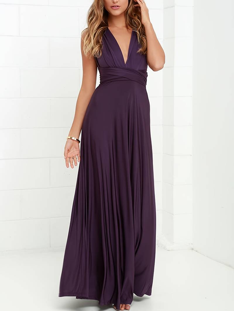 One Shoulder Asymmetric Maxi Dress for Women